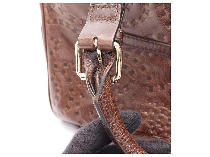 Céline Bolso Celine Boogie Bag Castaño - vista 8