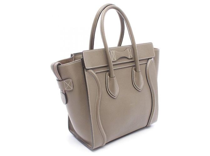 Céline Borsa Tote Celine Luggage Micro Shopper Marrone - vista 2