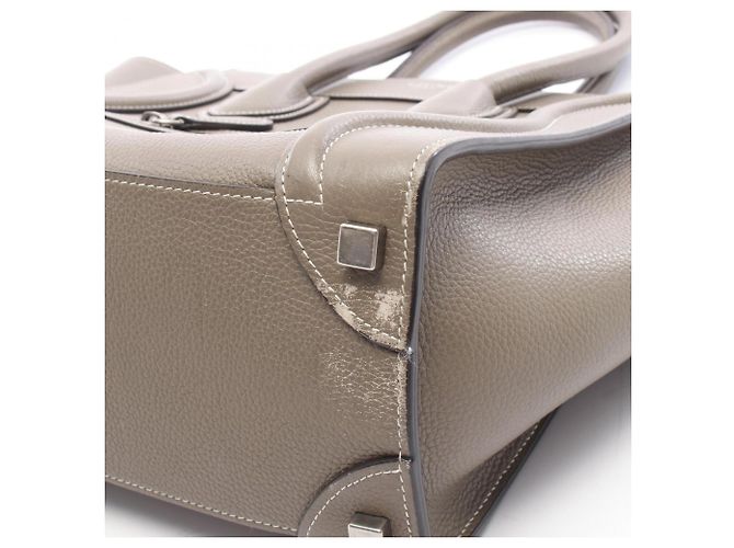 Céline Borsa Tote Celine Luggage Micro Shopper Marrone - vista 6