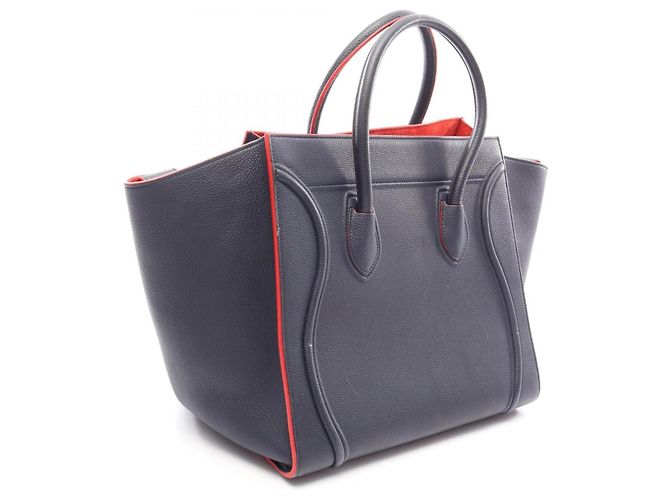 Céline Borsa Tote Celine Luggage Phantom Rosso Blu navy - vista 2