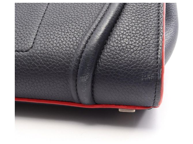 Céline Borsa Tote Celine Luggage Phantom Rosso Blu navy - vista 7