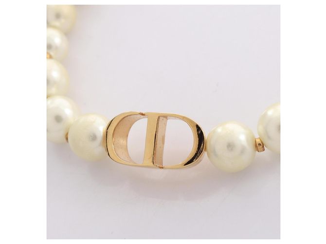 Bracciale con charm Christian Dior placcato oro Bianco D'oro - vista 2