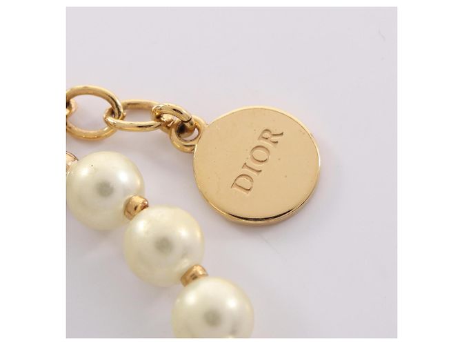 Bracciale con charm Christian Dior placcato oro Bianco D'oro - vista 4