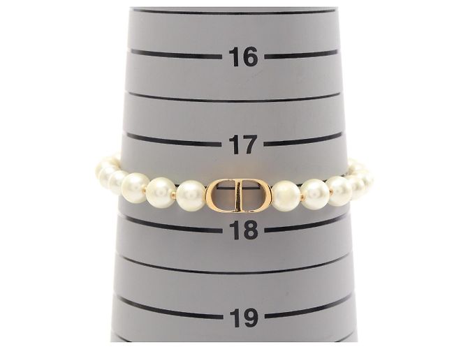 Bracciale con charm Christian Dior placcato oro Bianco D'oro - vista 5