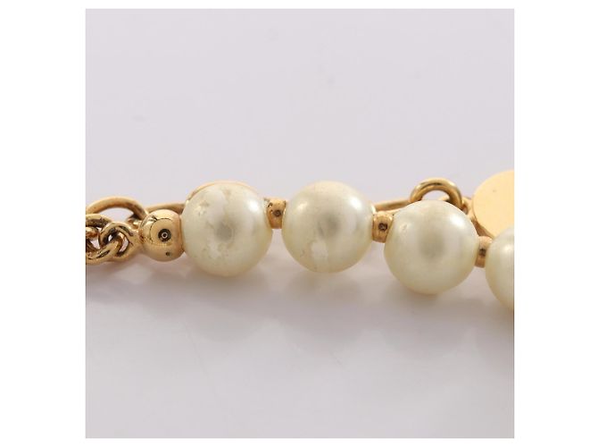 Bracciale con charm Christian Dior placcato oro Bianco D'oro - vista 7