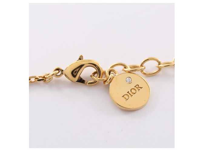Collana Christian Dior placcata in oro e strass D'oro - vista 4