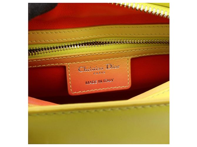 Christian Dior Dior LADY DIOR Borsa a mano sfumata Arancione Giallo - vista 4