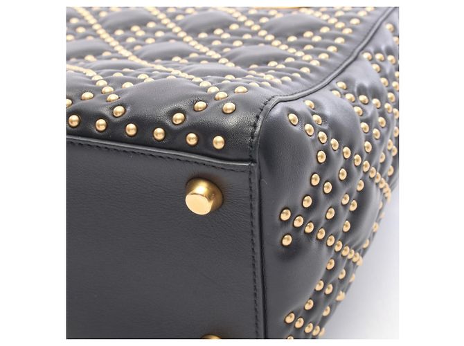 Christian Dior Dior LADY DIOR Bolso 2-Way con tachuelas Negro - vista 8