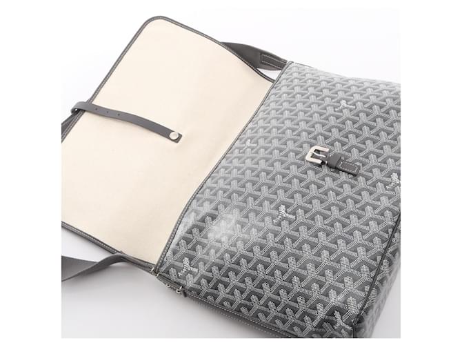 Borsa a tracolla Goyard Capetian MM Marrone Bianco - vista 8