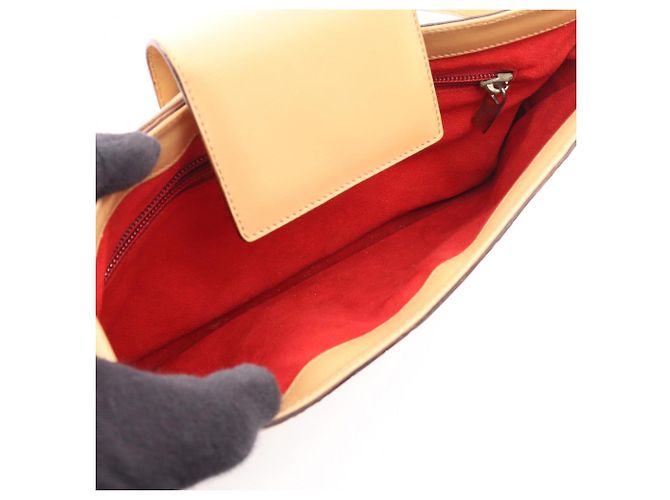 Borsa a tracolla Salvatore Ferragamo Gancini Beige - vista 3