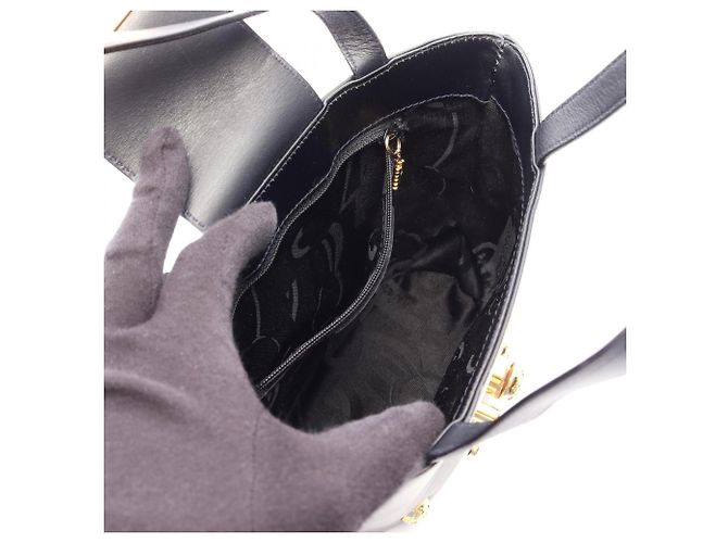 Borsa a mano in pelle nera Salvatore Ferragamo Nero - vista 3