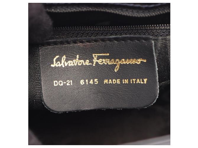 Borsa a mano in pelle nera Salvatore Ferragamo Nero - vista 4