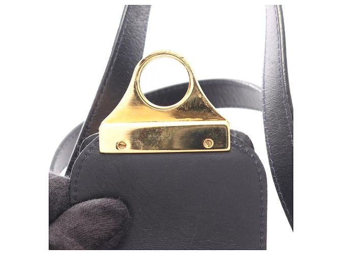 Borsa a mano in pelle nera Salvatore Ferragamo Nero - vista 5