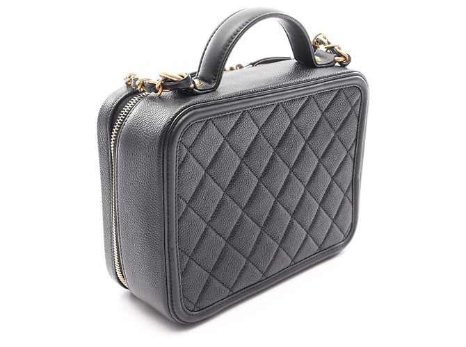 Vanity Beauty Case Chanel CC Figley Nero - vista 2