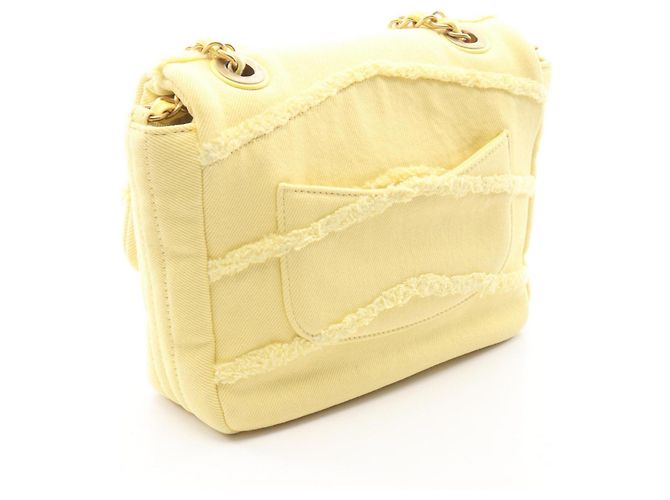 Borsa a Spalla Chanel COCO Yellow Denim Giallo - vista 2
