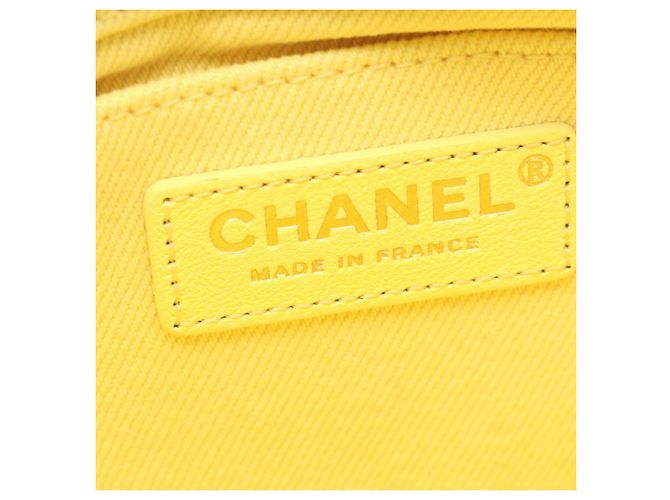 Borsa a Spalla Chanel COCO Yellow Denim Giallo - vista 4