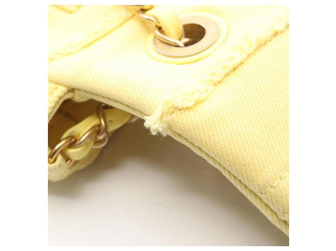 Borsa a Spalla Chanel COCO Yellow Denim Giallo - vista 6