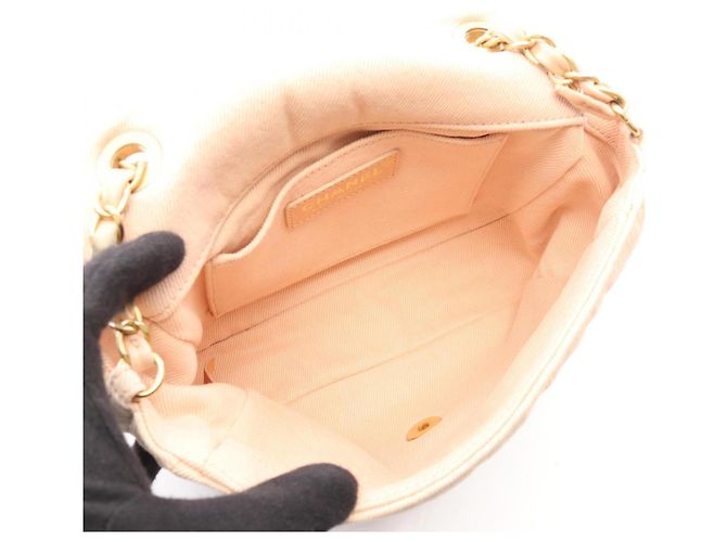Borsa a Spalla Chanel COCO Denim Rosa - vista 3