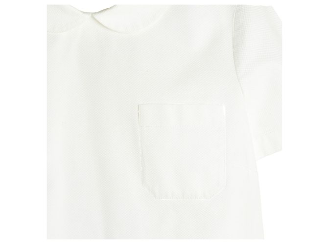 Miu Miu 2015 Top Blanc Dos Plisse FR38 Blusa de Algodón Blanco con Espalda Plisada UK10 US6 - vista 2