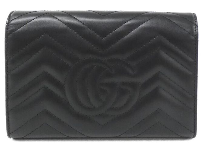 Bolso de hombro Gucci GG Marmont 474575 DTD1T Negro - vista 2