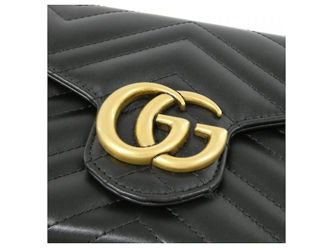 Bolso de hombro Gucci GG Marmont 474575 DTD1T Negro - vista 5