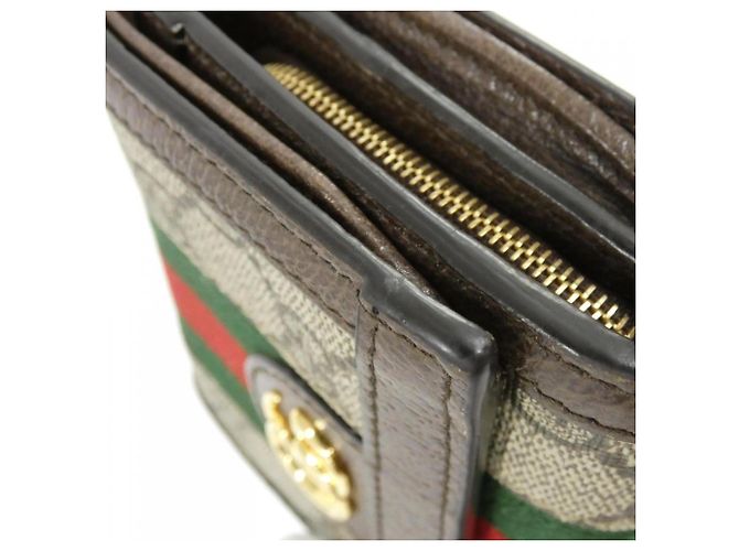 Cartera Bi-Fold Gucci Ophidia Castaño Beige - vista 4
