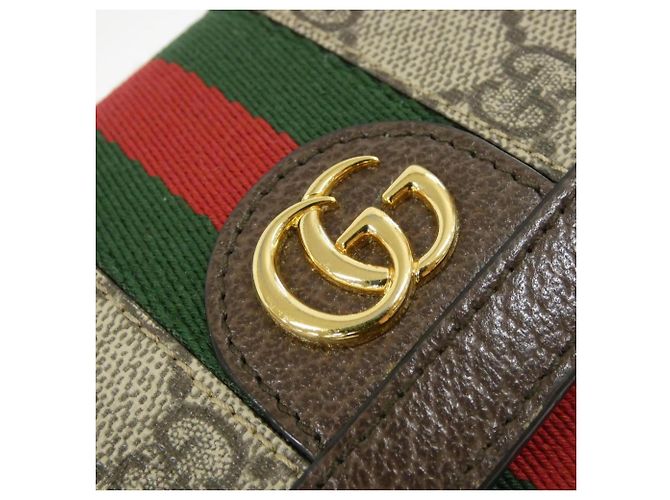 Cartera Bi-Fold Gucci Ophidia Castaño Beige - vista 5