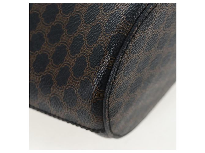 Céline Borsa Tote CELINE Macadam in tela PVC e pelle nera e oro Auth 191815V Nero D'oro - vista 10