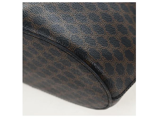 Céline Borsa Tote CELINE Macadam in tela PVC e pelle nera e oro Auth 191815V Nero D'oro - vista 11