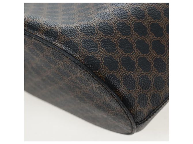 Céline Borsa Tote CELINE Macadam in tela PVC e pelle nera e oro Auth 191815V Nero D'oro - vista 13