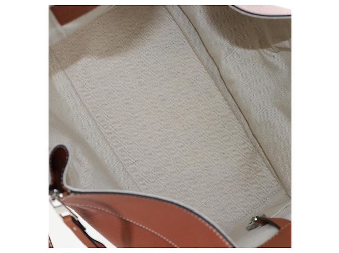 Borsa a mano LOEWE Hammock Small in pelle 2way Marrone Argento Auth 191725SAM - vista 10
