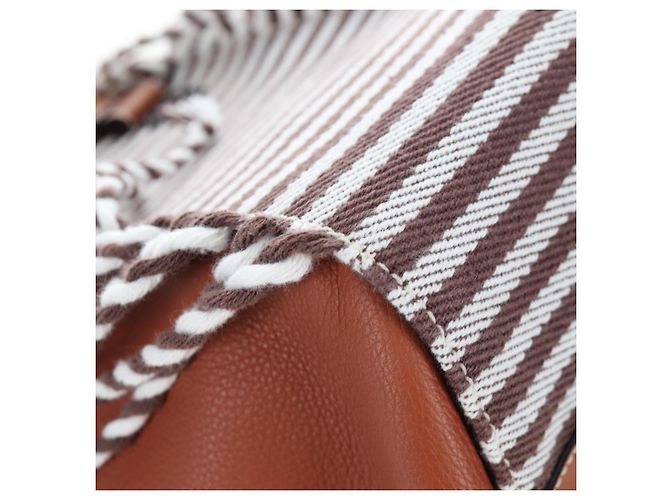 Borsa a mano LOEWE Hammock Small in pelle 2way Marrone Argento Auth 191725SAM - vista 17