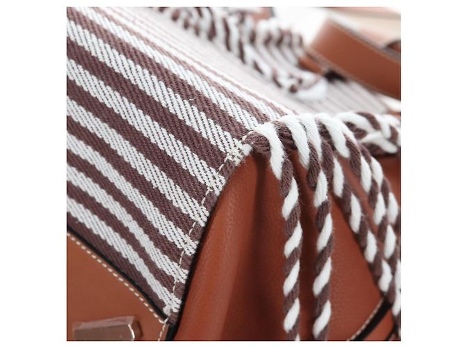 Borsa a mano LOEWE Hammock Small in pelle 2way Marrone Argento Auth 191725SAM - vista 18