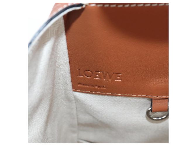 Borsa a mano LOEWE Hammock Small in pelle 2way Marrone Argento Auth 191725SAM - vista 21