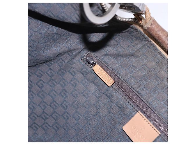 Borsa a Spalla GUCCI in Pelle Beige Argento 95726 Auth ep15181 - vista 21