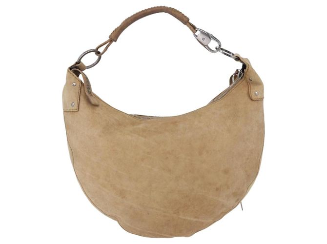 Borsa a Spalla GUCCI in Pelle Beige Argento 95726 Auth ep15181 - vista 3