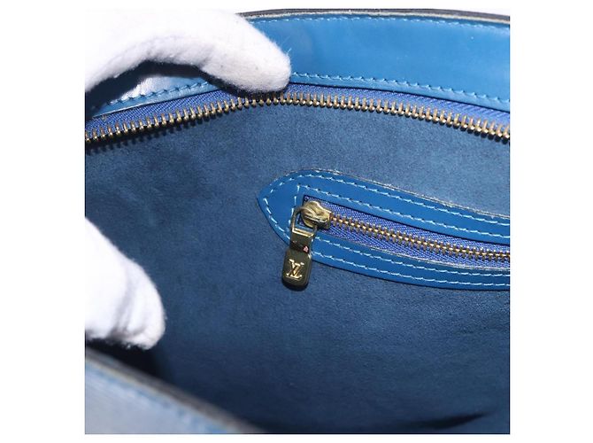 LOUIS VUITTON Epi Saint Jacques Borsa a tracolla shopping Blu M52275 Auth BA14083 - vista 19