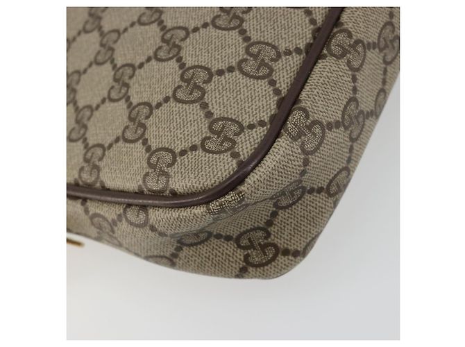 Sac à bandoulière GUCCI GG Supreme en PVC Beige Or 97 02 068 Auth kk692 Doré - vue 11