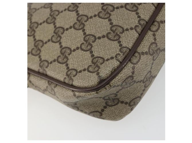 Sac à bandoulière GUCCI GG Supreme en PVC Beige Or 97 02 068 Auth kk692 Doré - vue 13