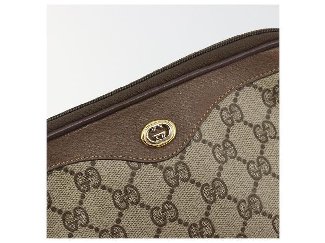 Sac à bandoulière GUCCI GG Supreme en PVC Beige Or 97 02 068 Auth kk692 Doré - vue 14