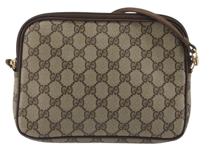 Sac à bandoulière GUCCI GG Supreme en PVC Beige Or 97 02 068 Auth kk692 Doré - vue 3