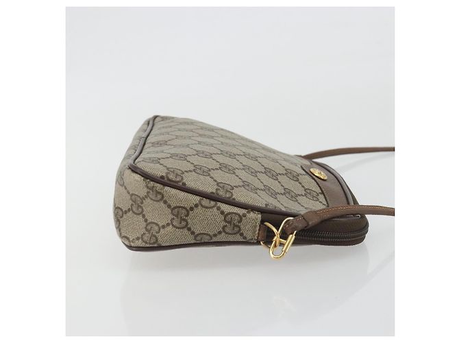 Sac à bandoulière GUCCI GG Supreme en PVC Beige Or 97 02 068 Auth kk692 Doré - vue 4