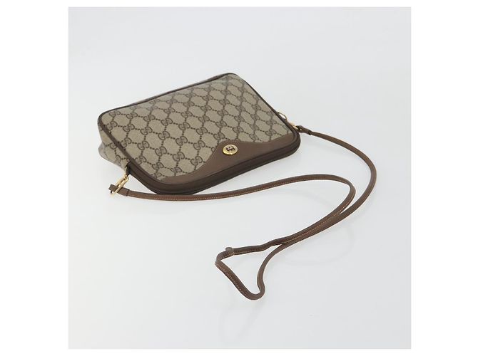 Sac à bandoulière GUCCI GG Supreme en PVC Beige Or 97 02 068 Auth kk692 Doré - vue 7