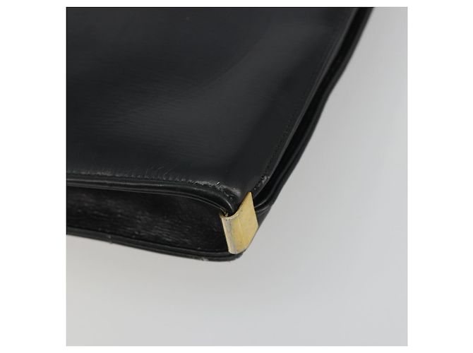 Borsa a tracolla Christian Dior in pelle di vitello nera e oro Auth 191075 Nero D'oro - vista 11