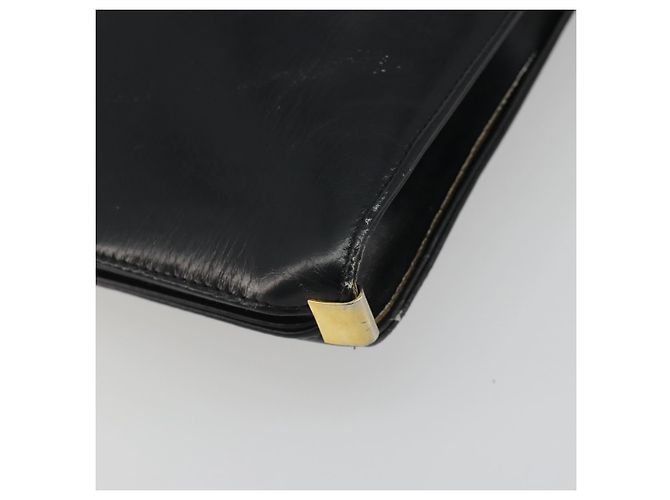 Borsa a tracolla Christian Dior in pelle di vitello nera e oro Auth 191075 Nero D'oro - vista 12