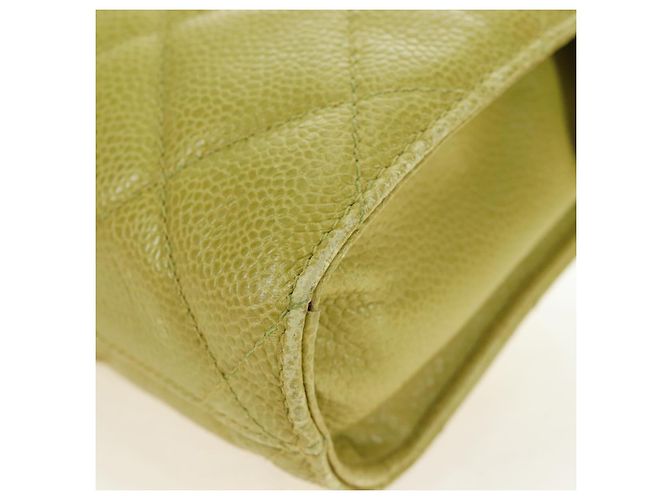 CHANEL Gürteltasche aus Caviar-Leder Limonengelb Gold CC Authentisch am12134V Golden - Ansicht 13