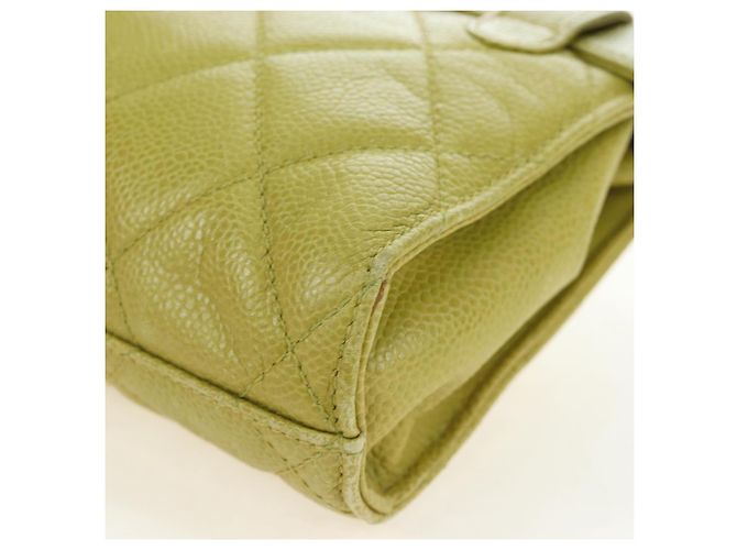 CHANEL Gürteltasche aus Caviar-Leder Limonengelb Gold CC Authentisch am12134V Golden - Ansicht 15