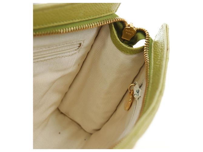 CHANEL Gürteltasche aus Caviar-Leder Limonengelb Gold CC Authentisch am12134V Golden - Ansicht 20