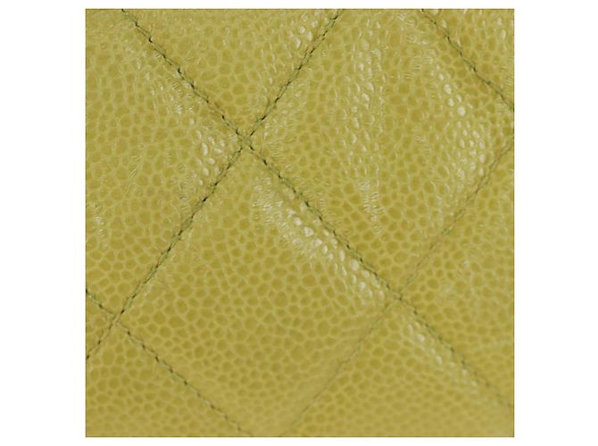 CHANEL Gürteltasche aus Caviar-Leder Limonengelb Gold CC Authentisch am12134V Golden - Ansicht 3