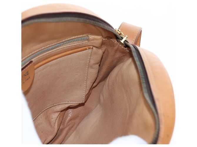 Céline Borsa a Spalla CELINE Macadam Canvas PVC Pelle Marrone Oro Auth 191822V D'oro - vista 19